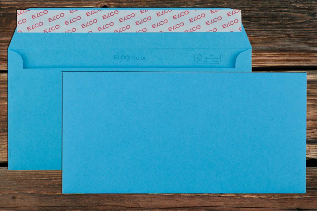 Briefhüllen C6/5 114x229 mm Haftklebend Intensivblau 100 g/qm